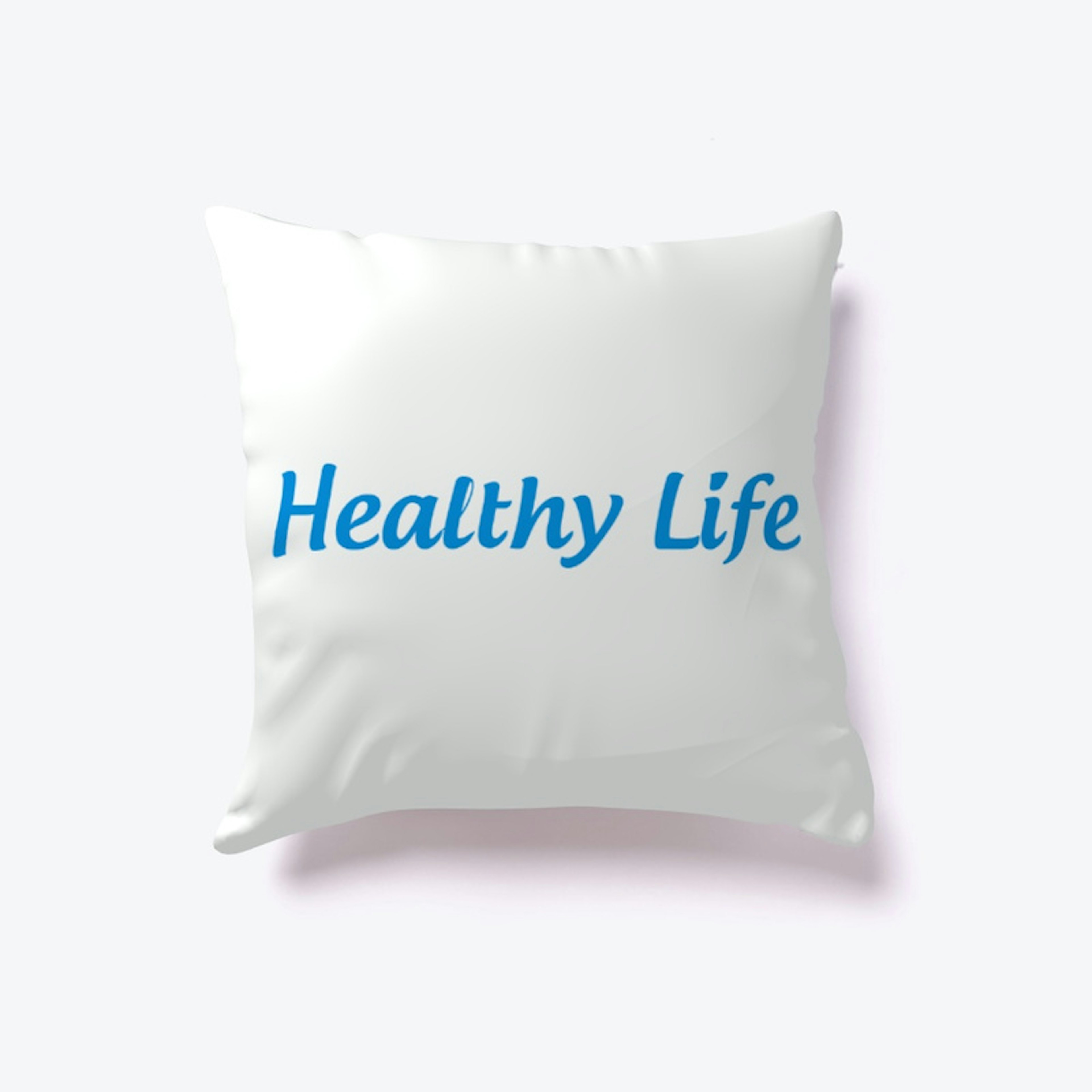 Blue Indoor Pillow "Healthy Life